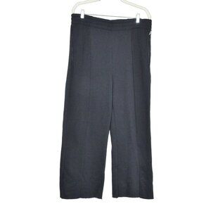 GOOD AMERICAN NWT Black Thick Plush Fleece Sweat Pants Raw Hem Lounge Size 4 XL